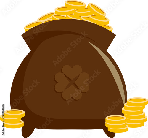 Money Coin Pot St Patrick's Day Illustration