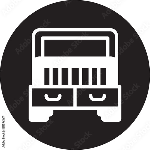 baby crib glyph icon