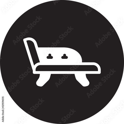 chaise longue glyph icon