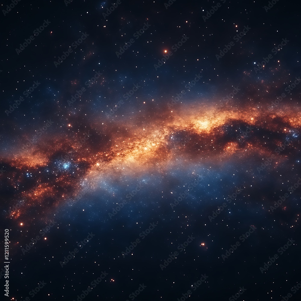 Fototapeta premium Cosmic dust and gas nebula in space.