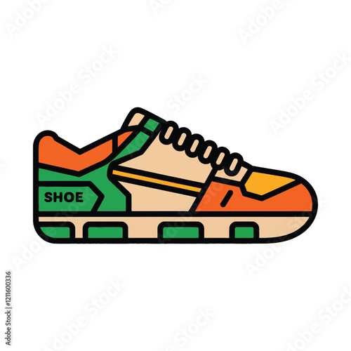 Shoes sneaker outline drawing vector symbol icon, shoe fill in the blank set collection, black line sneaker trainers template outline.