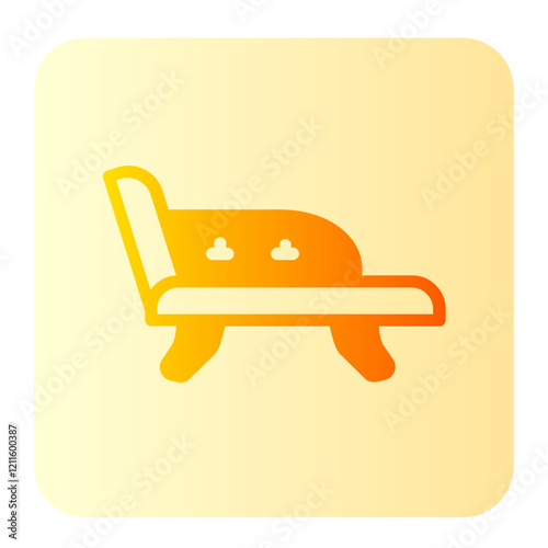 chaise longue gradient icon