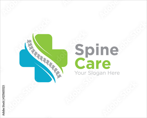 spine care health logo design for medical service