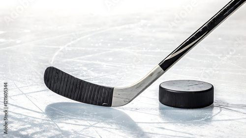 High-Quality Ice Hockey Gear, Puck Handling, and Player Protection Equipment for Competitive Play and Professional Matches on a Transparent Background