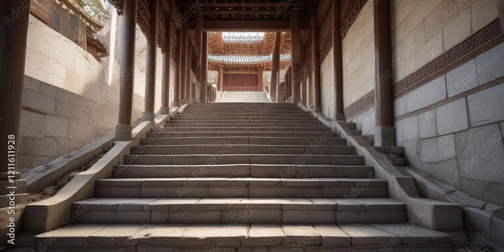 Obraz premium Stone staircase leading to the main hall at gyeongbokgung palace, architecture, stone, gyeongbokgung