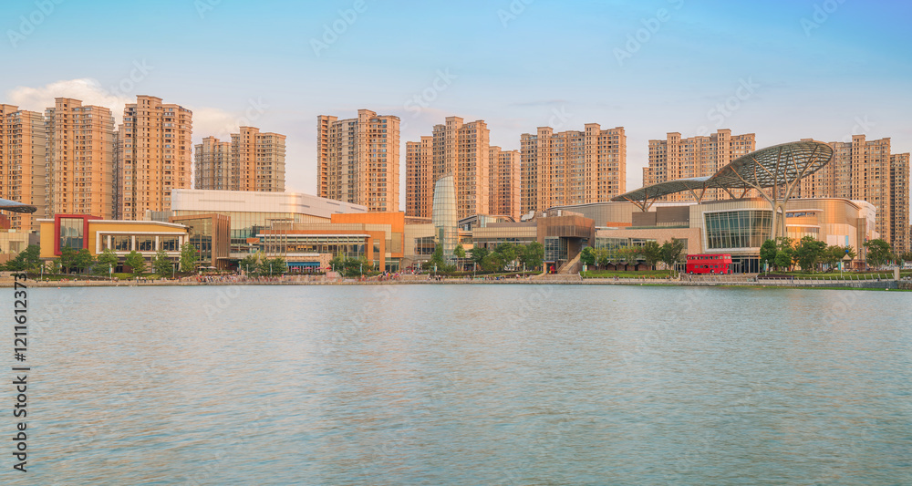 The skyline of modern urban buildings and the scenery of the Taihu Lake Lake in Wuxi, Jiangsu Province, China will be built on April 1, 2024 The skyline of modern urban buildings and the scenery of the Taihu Lake Lake in Wuxi, Jiangsu Province, China will be built on April 1, 2024