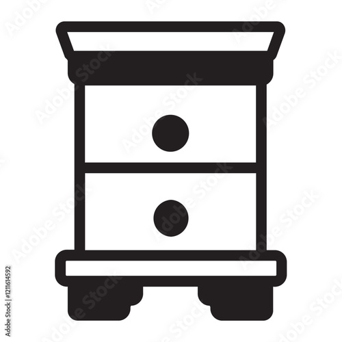 Bedside Table glyph icon