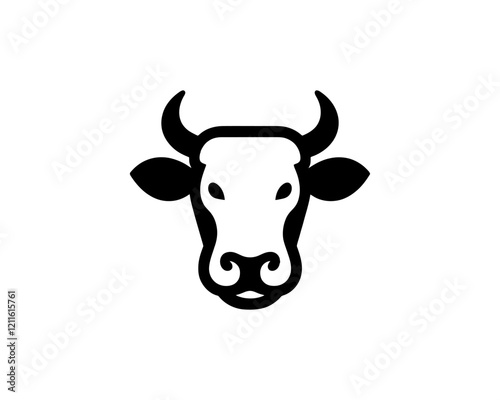 Cow logo vector. Animal farm. Cow icon vector illustration.