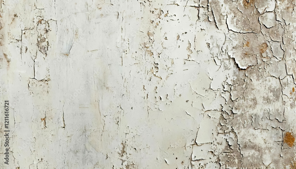 Obraz premium texture of old cracked white paint. old peeling background