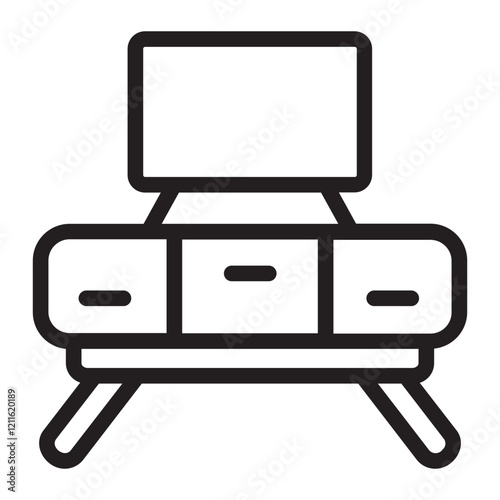 tv stand line icon