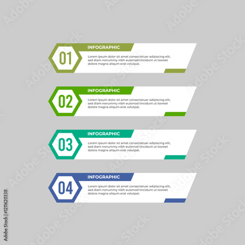Modern vector infographic with minimalist design, perfect for visually presenting data attractively.