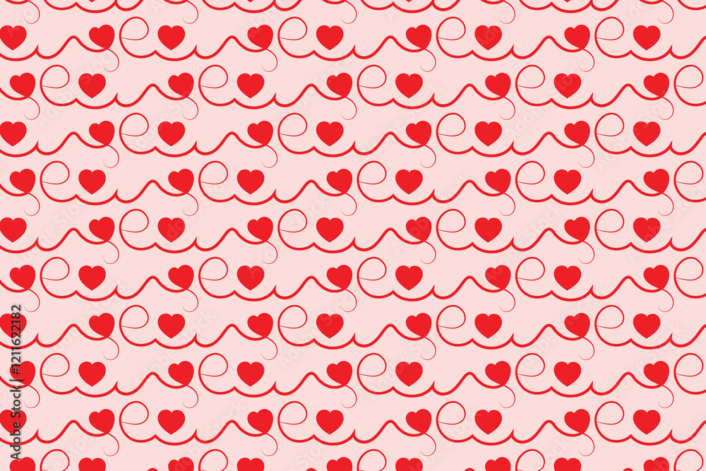 Hearts Swirling seamless pattern, red heart scroll repeating wrapping paper, valentines Day Elegant seamless background, abstract curly love swirls texture Hearts Swirling seamless pattern, red heart scroll repeating wrapping paper, valentines Day Elegant seamless background, abstract curly love swirls texture