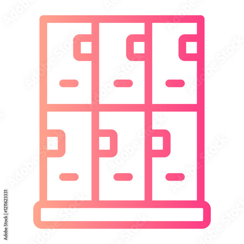 locker room gradient icon