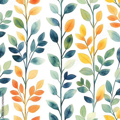 Autumn leaves pattern design nature digital art colorful aesthetic macro view organic concept