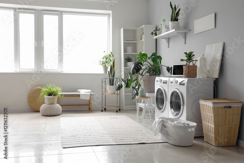 Interior of laundry room wi...
