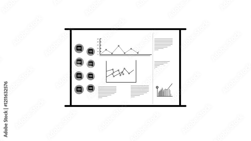 Dynamic Business Chart, Message & Data Analysis with Artboard Icon Animation in 4K Motion – Perfect for Financial Reports, Corporate Presentations and Digital Marketing Materials. Dynamic Business Chart, Message & Data Analysis with Artboard Icon Animation in 4K Motion – Perfect for Financial Reports, Corporate Presentations and Digital Marketing Materials.