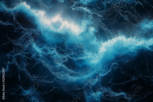Ocean Blue Light Flashes with High Energy Surge and Luminosity