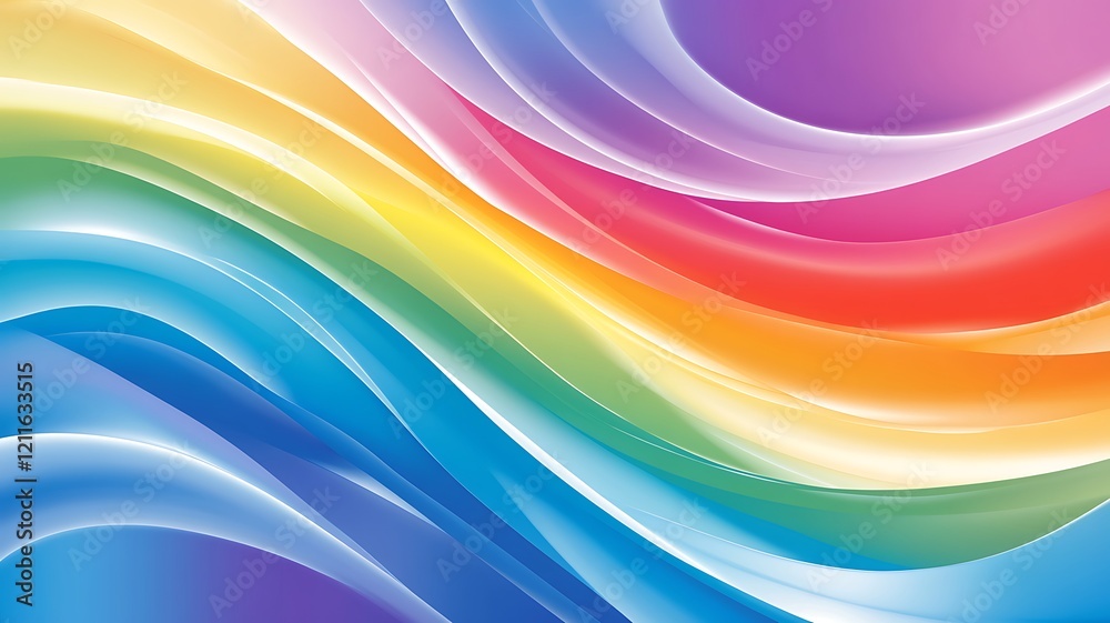 Fototapeta premium Abstract Rainbow Wave Design Colorful Background