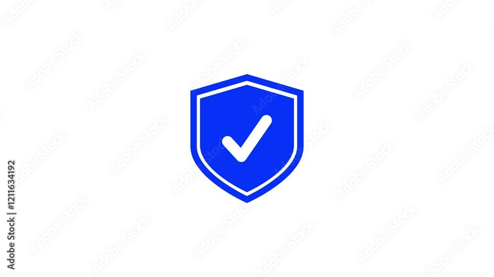 Shield Icon Animation with Check Mark – 4K Stock Video Featuring Modern Security and Protection Design, Symbolizing Safety, Trust, Approval and Verification for Digital Projects. Shield Icon Animation with Check Mark – 4K Stock Video Featuring Modern Security and Protection Design, Symbolizing Safety, Trust, Approval and Verification for Digital Projects.