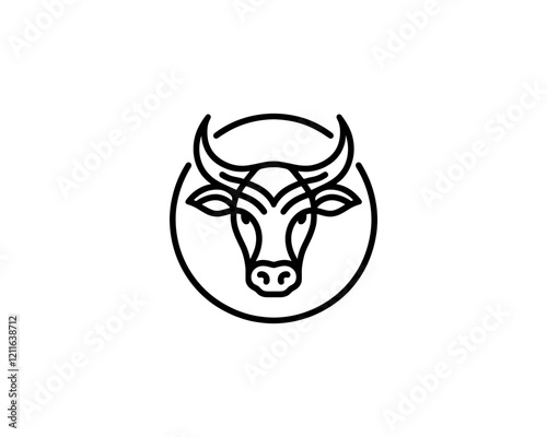 Cow logo vector. Animal farm. Cow icon vector illustration.