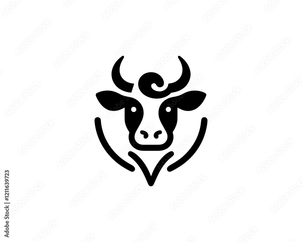 Cow logo vector. Animal farm. Cow icon vector illustration. Cow logo vector. Animal farm. Cow icon vector illustration.
