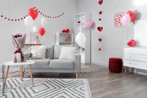 Interior of light living ro...