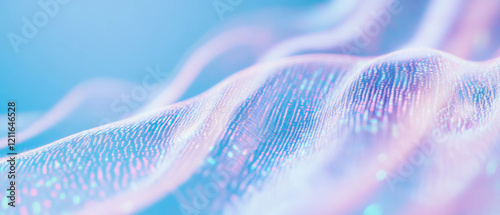 Data streams create an abstract technology background with flowing patterns in the center