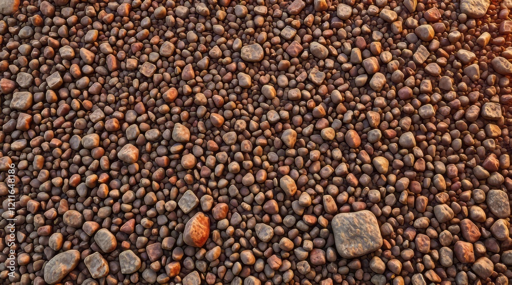 Pebble Texture, Brown and Red Stones Background Pebble Texture, Brown and Red Stones Background