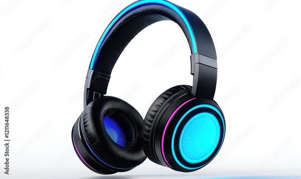 A headset with a white background