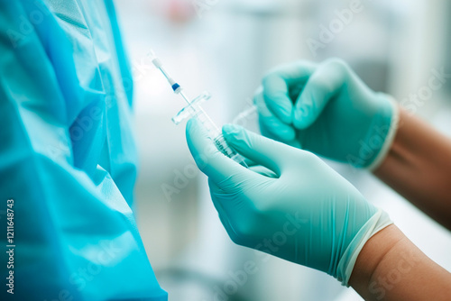 Image of health technician in protective gear, essential for hospital infection control