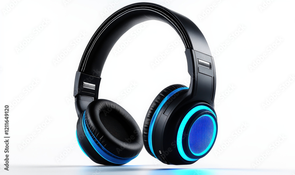 A headset with a white background A headset with a white background