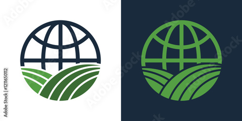 farm global icon logo design abstract vector