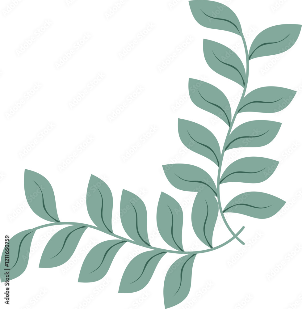 Fototapeta premium Outline Flowers Corner