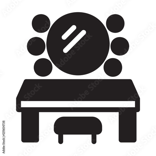 dressing table glyph icon