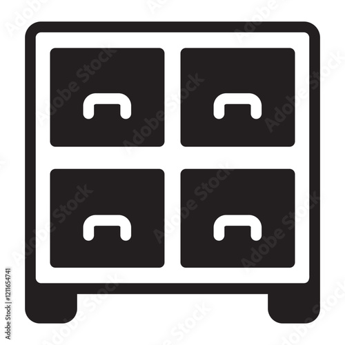 filing cabinet glyph icon