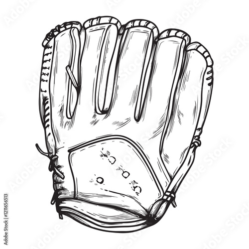 Baseball Glove Vector illustration, Baseball clipart Design