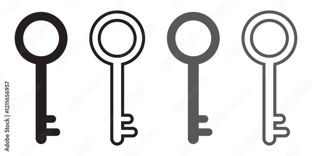 key icon set. key lock icon , access account login password icons - house key icon security symbol. vector interface app icons key icon set. key lock icon , access account login password icons - house key icon security symbol. vector interface app icons