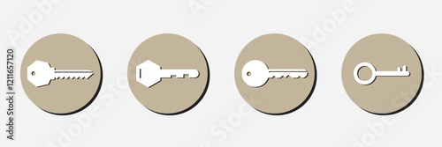 key icon set. key lock icon , access account login password icons - house key icon security symbol. vector interface app icons