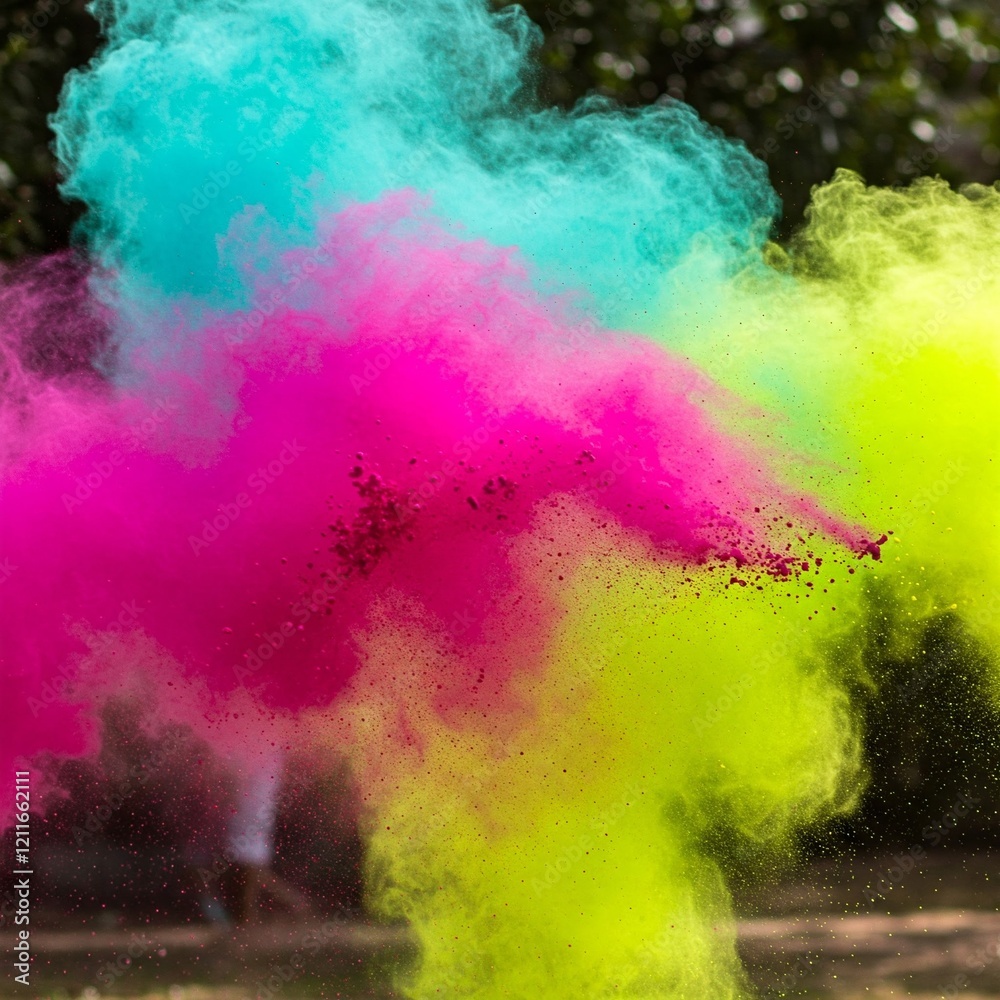 Obraz premium holi colors in the air