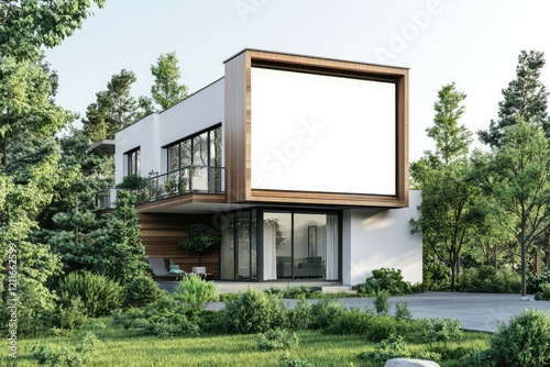 Vibrant Color Image of House Real Estate Sale Banner