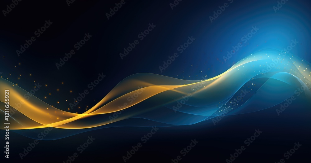 Abstract wave design featuring blue and orange hues with a smooth, flowing appearance. Abstract wave design featuring blue and orange hues with a smooth, flowing appearance.