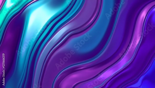 Wallpaper Mural Stylish purple and teal fluid abstract design with soft marbled swirls and gradient waves ideal for digital backgrounds and creative visual projects Torontodigital.ca