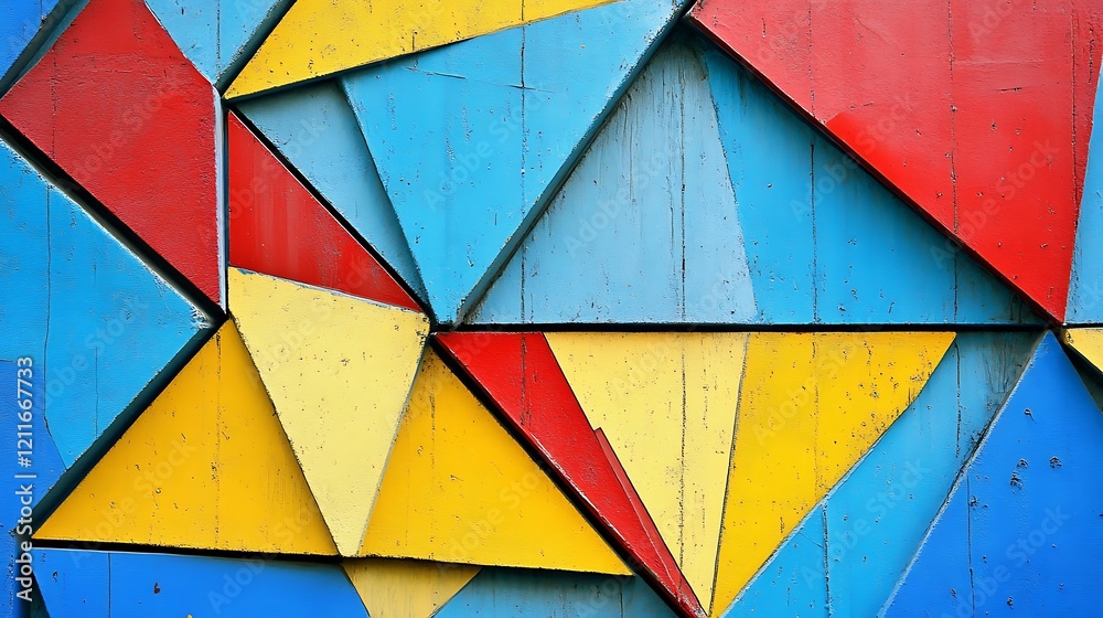 Fototapeta premium Abstract Geometric Triangular Wall Art Design