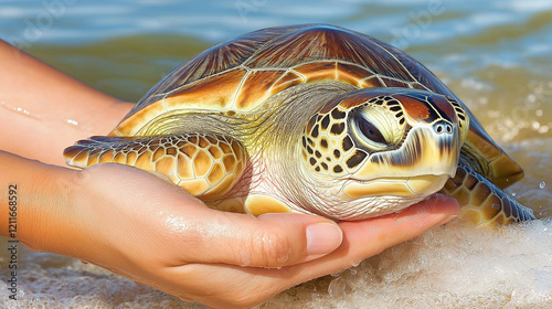 Water turtle. photo