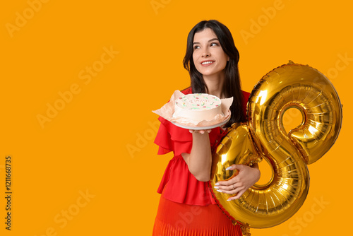 Beautiful young woman with ...