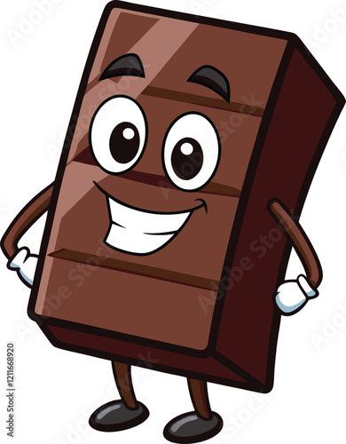 cartoon character of a chocolate bar