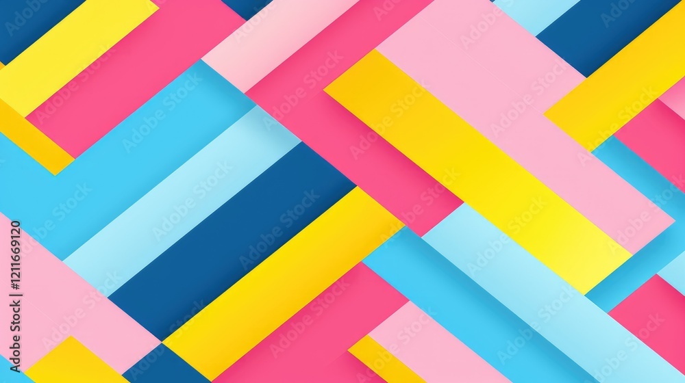 A vibrant abstract design featuring geometric shapes in bright colors. A vibrant abstract design featuring geometric shapes in bright colors.