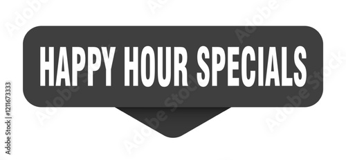 happy hour specials sticker. happy hour specials sign on transparent background