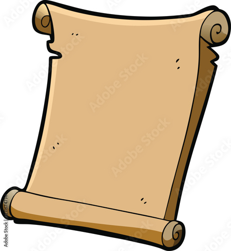 scroll with scroll cartoon