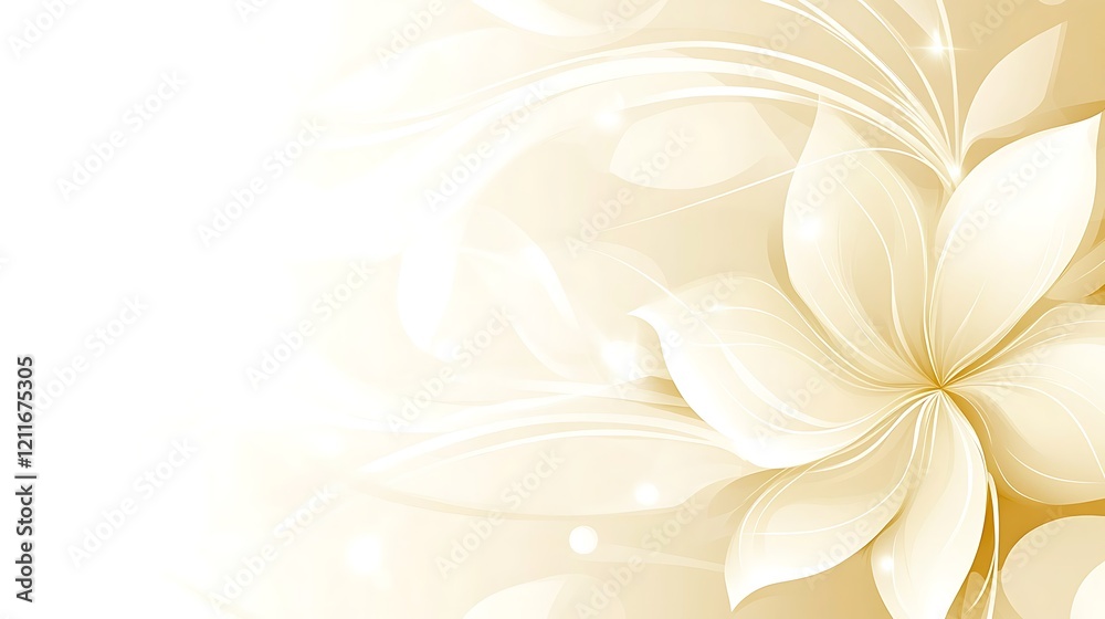 Elegant Beige Floral Abstract Background Design Elegant Beige Floral Abstract Background Design